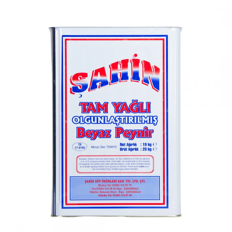 Tam Yağlı Olgunlaştırılmış Beyaz Peynir 20 kg